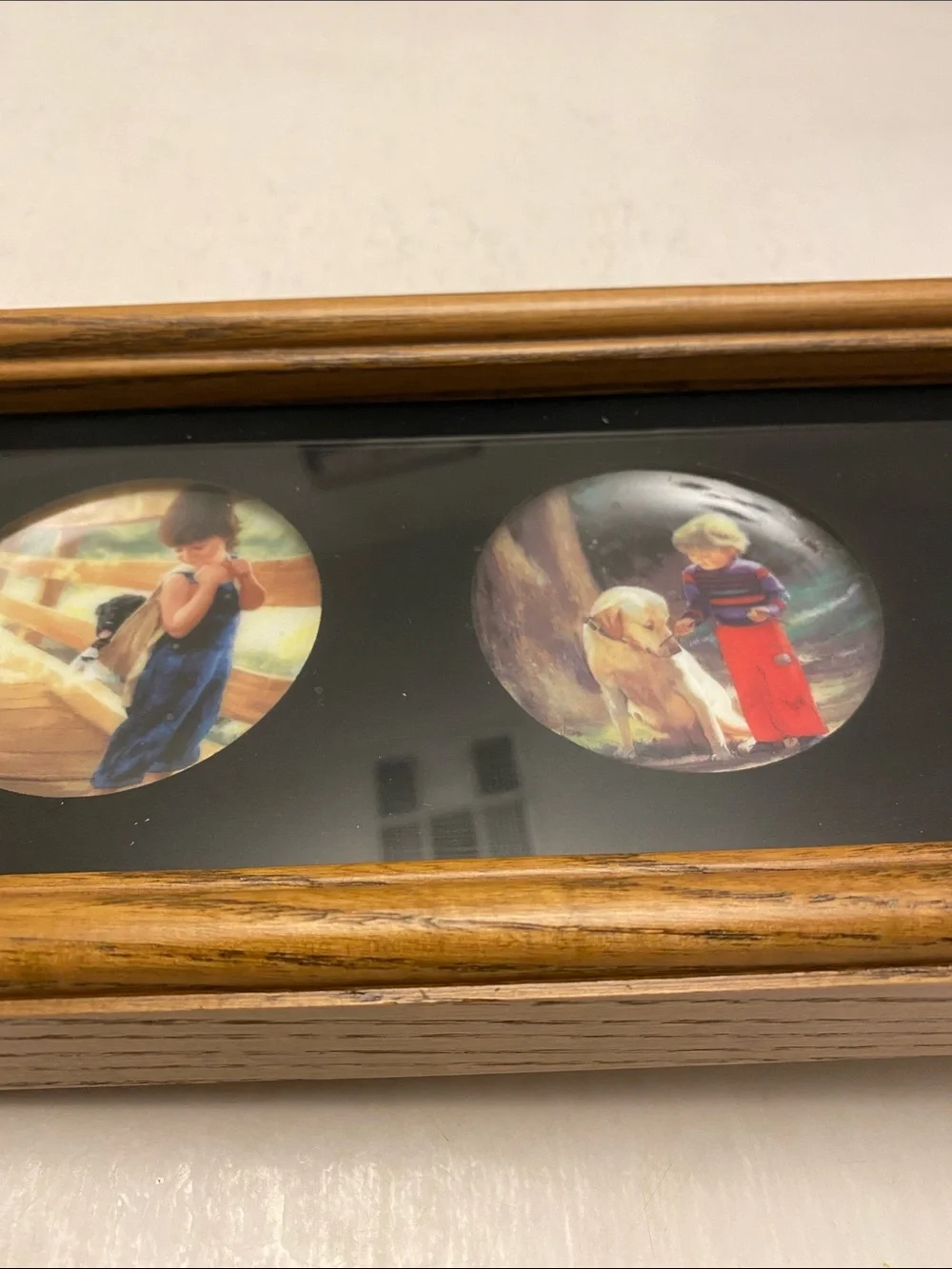 Donald Zolan 1992 Pemberton Oakes 6 Mini Plates Framed Wall Art Vintage